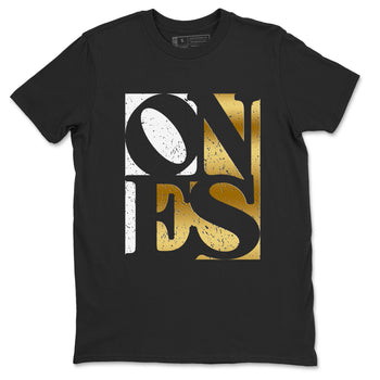 Air Jordan 1 High OG Black Metallic Gold shirts to match jordans Ones sneaker match tees Air Jordan 1 Retrp Black Metallic Gold Sneaker Shirts SNRT Sneaker Tees streetwear brand Black 2 unisex cotton tee