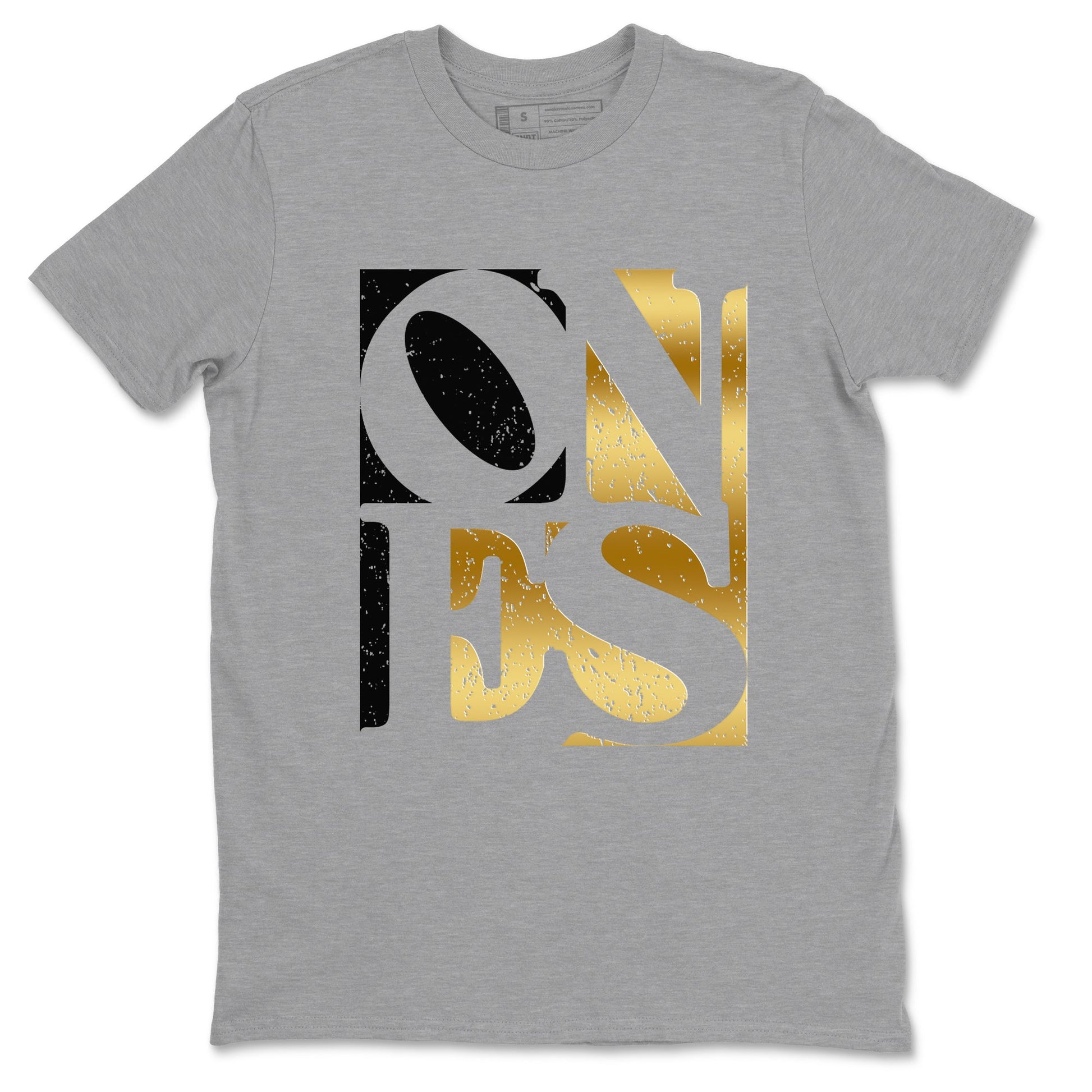 Air Jordan 1 High OG Black Metallic Gold shirts to match jordans Ones sneaker match tees Air Jordan 1 Retrp Black Metallic Gold Sneaker Shirts SNRT Sneaker Tees streetwear brand Heather Grey 2 unisex cotton tee