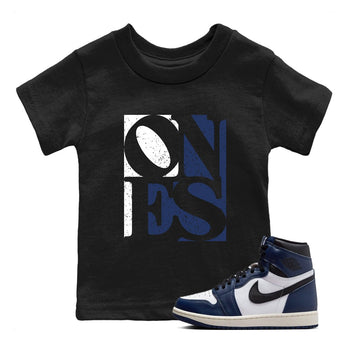 1s Midnight Navy shirts to match jordans Ones sneaker match tees Air Jordan 1 Midnight Navy match shoes to clothes SNRT Sneaker Tees Youth Baby Black 1 tee