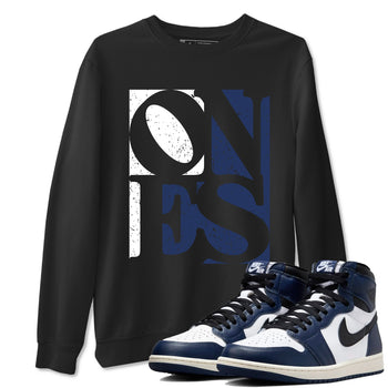 1s Midnight Navy shirts to match jordans Ones sneaker match tees Air Jordan 1 Midnight Navy match shoes to clothes SNRT Sneaker Tees unisex cotton Black 1 shirts