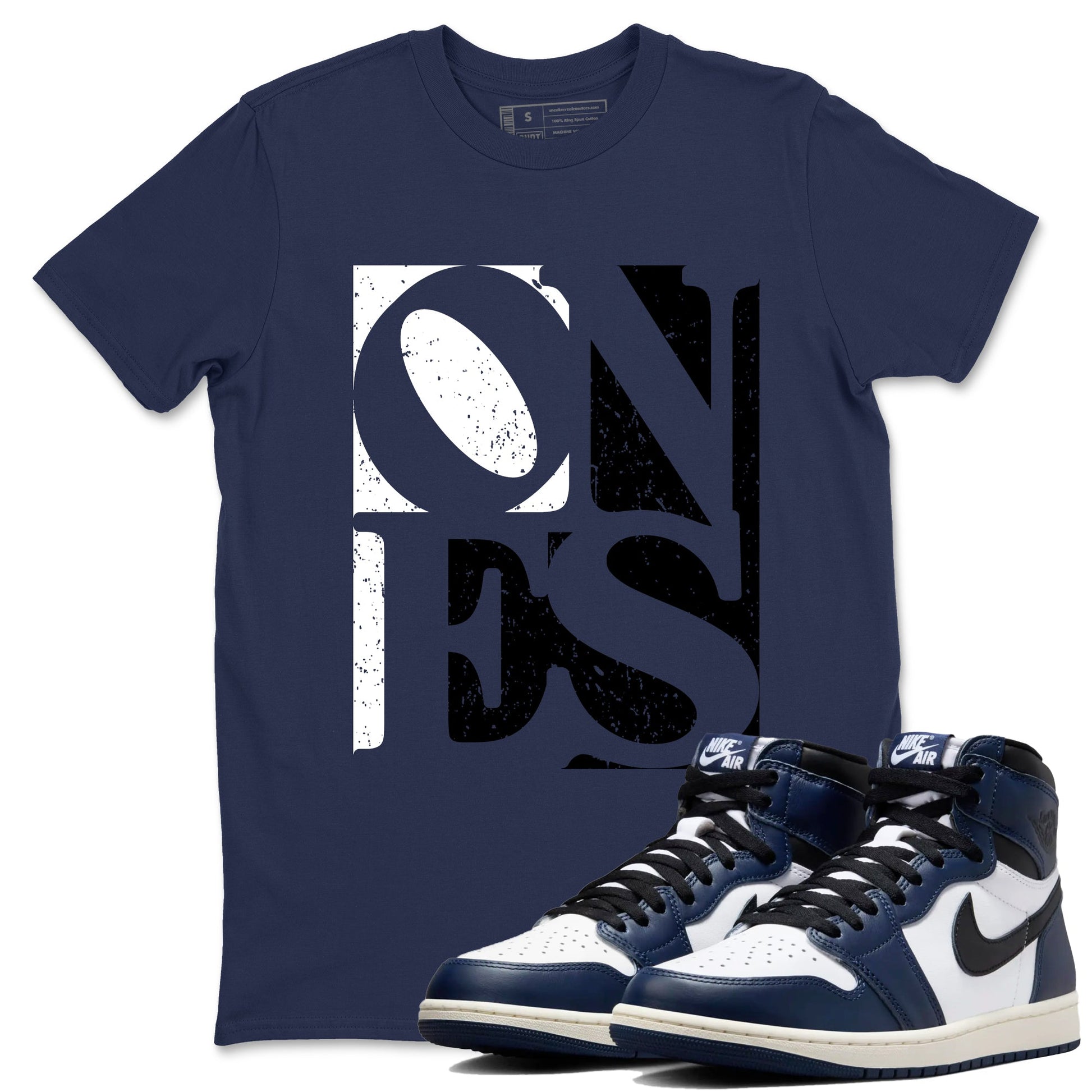 1s Midnight Navy shirts to match jordans Ones sneaker match tees Air Jordan 1 Midnight Navy match shoes to clothes SNRT Sneaker Tees unisex cotton Navy 1 shirts