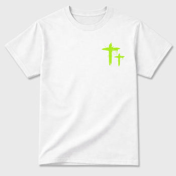 Only God Can Judge Me sneaker match t-shirt styled to complete your fit with the Air Max 90 Neon Yellow sneakers, Front and Back Graphic Tee