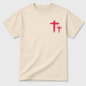Only God Can Judge Me Graphic T-Shirt sneaker match tee designed for1s Travis Scott x Tropical Pink, featuring coordinated color options for a perfect streetwear match. Natural shirt.