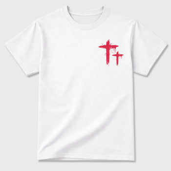 Only God Can Judge Me Graphic T-Shirt sneaker match tee designed for1s Travis Scott x Tropical Pink, featuring coordinated color options for a perfect streetwear match. White shirt.