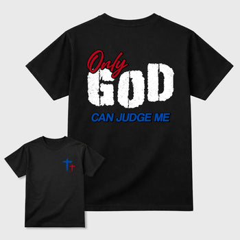 Only God Can Judge Me sneaker match t-shirt styled to complete your fit with the sneakers, shown in Black.