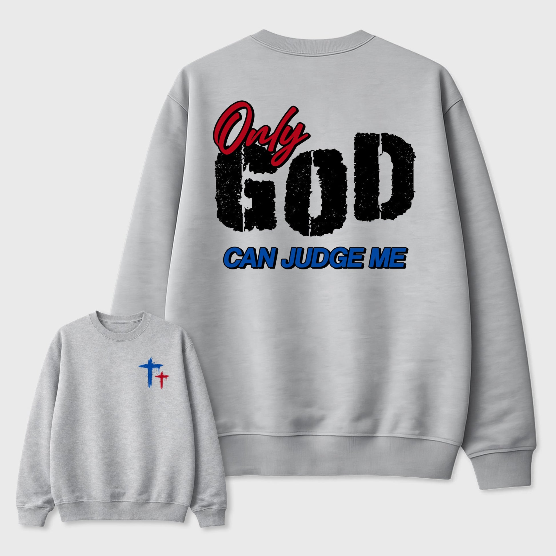 Only God Can Judge Me sneaker match t-shirt styled to complete your fit with the sneakers, shown in Heather Grey.