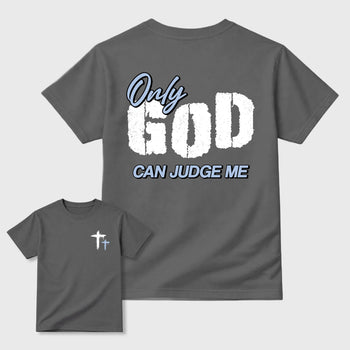 Only God Can Judge Me sneaker match t-shirt styled to complete your fit with the sneakers, shown in Cool Grey.