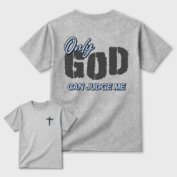 Only God Can Judge Me sneaker match t-shirt styled to complete your fit with the sneakers, shown in Heather Grey.