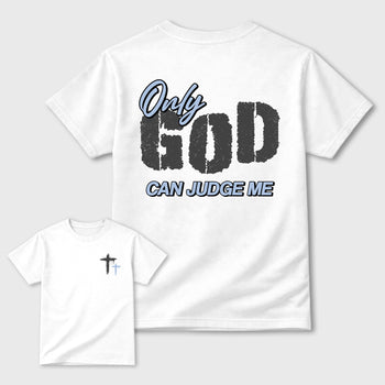 Only God Can Judge Me sneaker match t-shirt styled to complete your fit with the sneakers, shown in White.