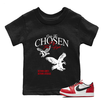 Best Sneakerfit graphic tee – Sneaker Tees To Match Air Jordan 1 Low Chicago Sneakers – Only The Chosen Fly This High Kids T-Shirt Black 1