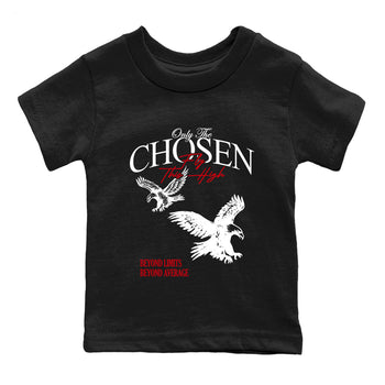 Best Sneakerfit graphic tee – Sneaker Tees To Match Air Jordan 1 Low Chicago Sneakers – Only The Chosen Fly This High Kids T-Shirt Black 2