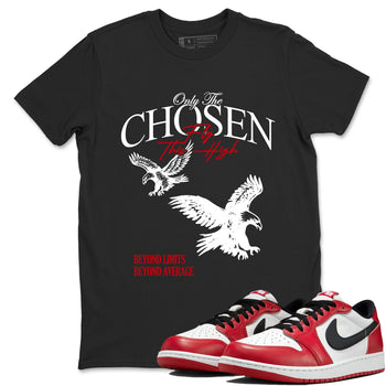 Best Sneakerfit graphic tee – Sneaker Tees To Match Air Jordan 1 Low Chicago Sneakers – Only The Chosen Fly This High Tee Black 1