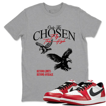 Best Sneakerfit graphic tee – Sneaker Tees To Match Air Jordan 1 Low Chicago Sneakers – Only The Chosen Fly This High Tee Heather Grey 1
