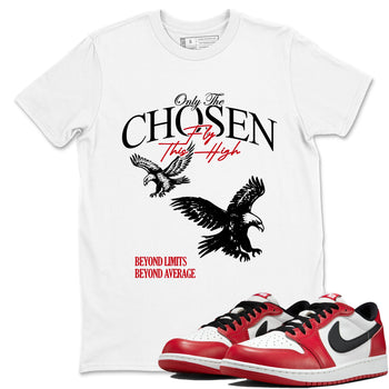 Best Sneakerfit graphic tee – Sneaker Tees To Match Air Jordan 1 Low Chicago Sneakers – Only The Chosen Fly This High Tee White 1