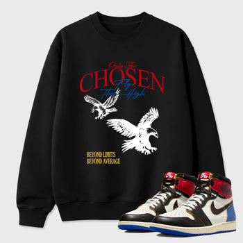 Sneaker match tees – Sneaker Tees To Match Air Jordan 1 Union x Fragment Shoes – Only The Chosen Fly This High Tee Black 1