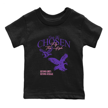 Sneaker match tees – Sneaker Tees To Match Air Jordan 11 Canyon Purple Shoes – Only The Chosen Fly This High Kids T-Shirt Black 2