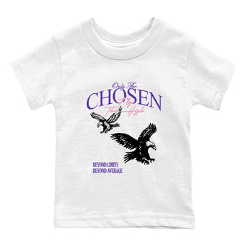 Sneaker match tees – Sneaker Tees To Match Air Jordan 11 Canyon Purple Shoes – Only The Chosen Fly This High Kids T-Shirt White 2