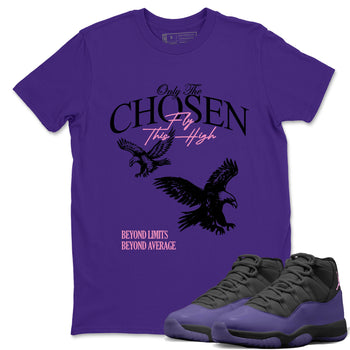 Sneaker match tees – Sneaker Tees To Match Air Jordan 11 Canyon Purple Shoes – Only The Chosen Fly This High Tee Purple 1