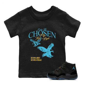 Best Sneakerfit graphic tee – Sneaker Tees To Match Air Jordan 11 Gamma Sneakers – Only The Chosen Fly This High Kids T-Shirt Black 1