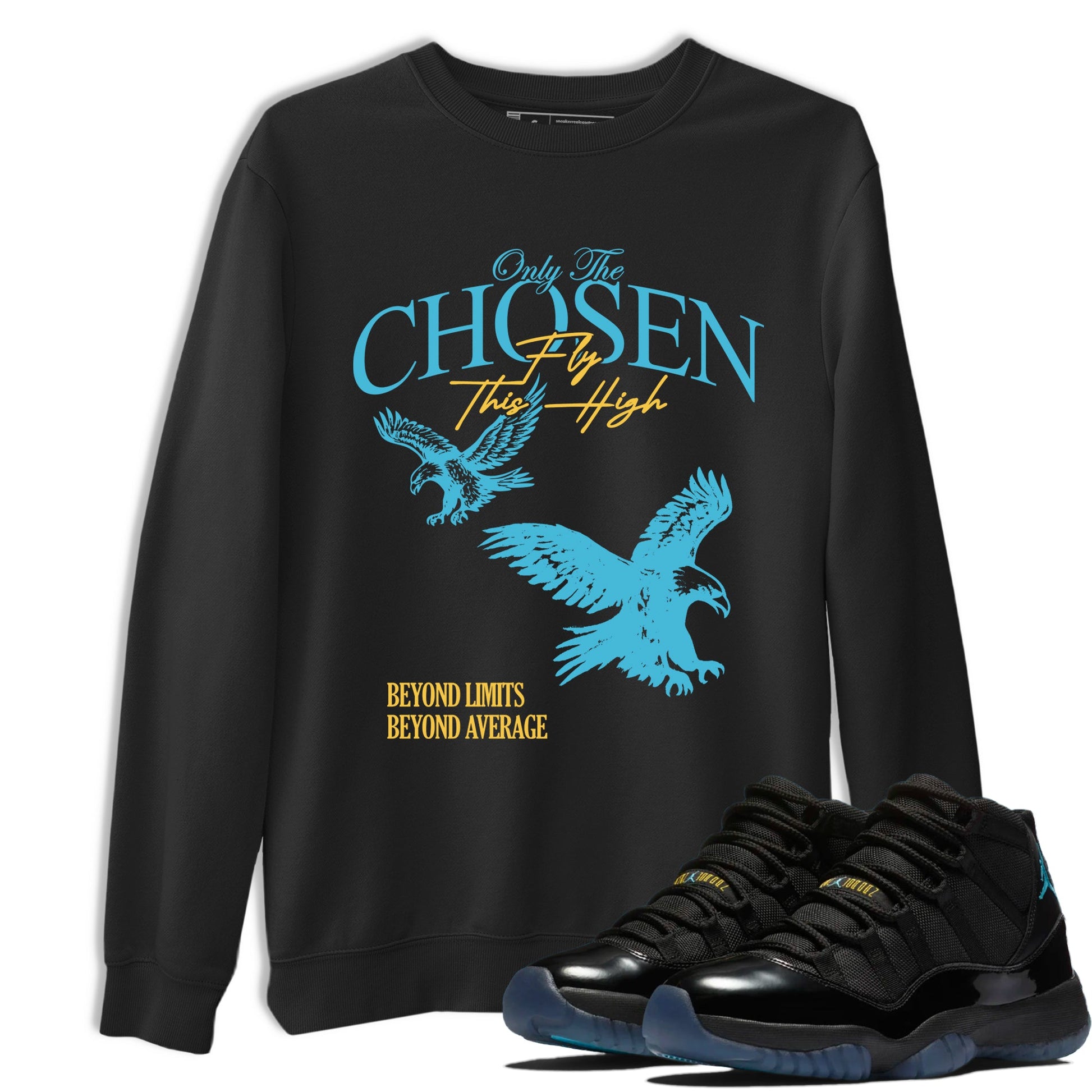 Best Sneakerfit graphic tee – Sneaker Tees To Match Air Jordan 11 Gamma Sneakers – Only The Chosen Fly This High Tee Black 1