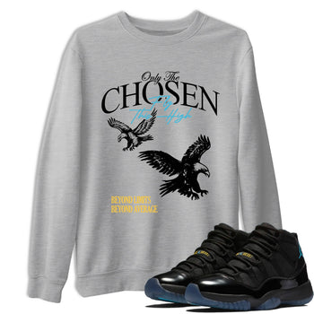 Best Sneakerfit graphic tee – Sneaker Tees To Match Air Jordan 11 Gamma Sneakers – Only The Chosen Fly This High Tee Heather Grey 1