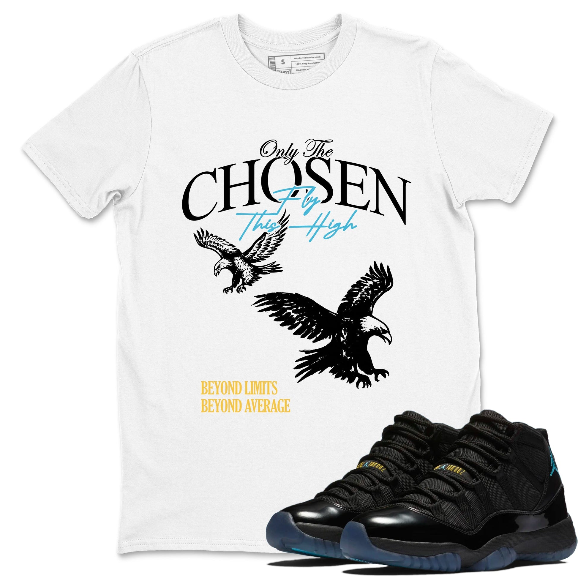 Best Sneakerfit graphic tee – Sneaker Tees To Match Air Jordan 11 Gamma Sneakers – Only The Chosen Fly This High Tee White 1