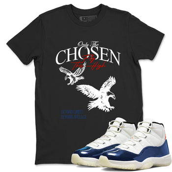 Sneaker match tees – Sneaker Tees To Match Air Jordan 11 Rare Air Shoes – Only The Chosen Fly This High Tee Black 1