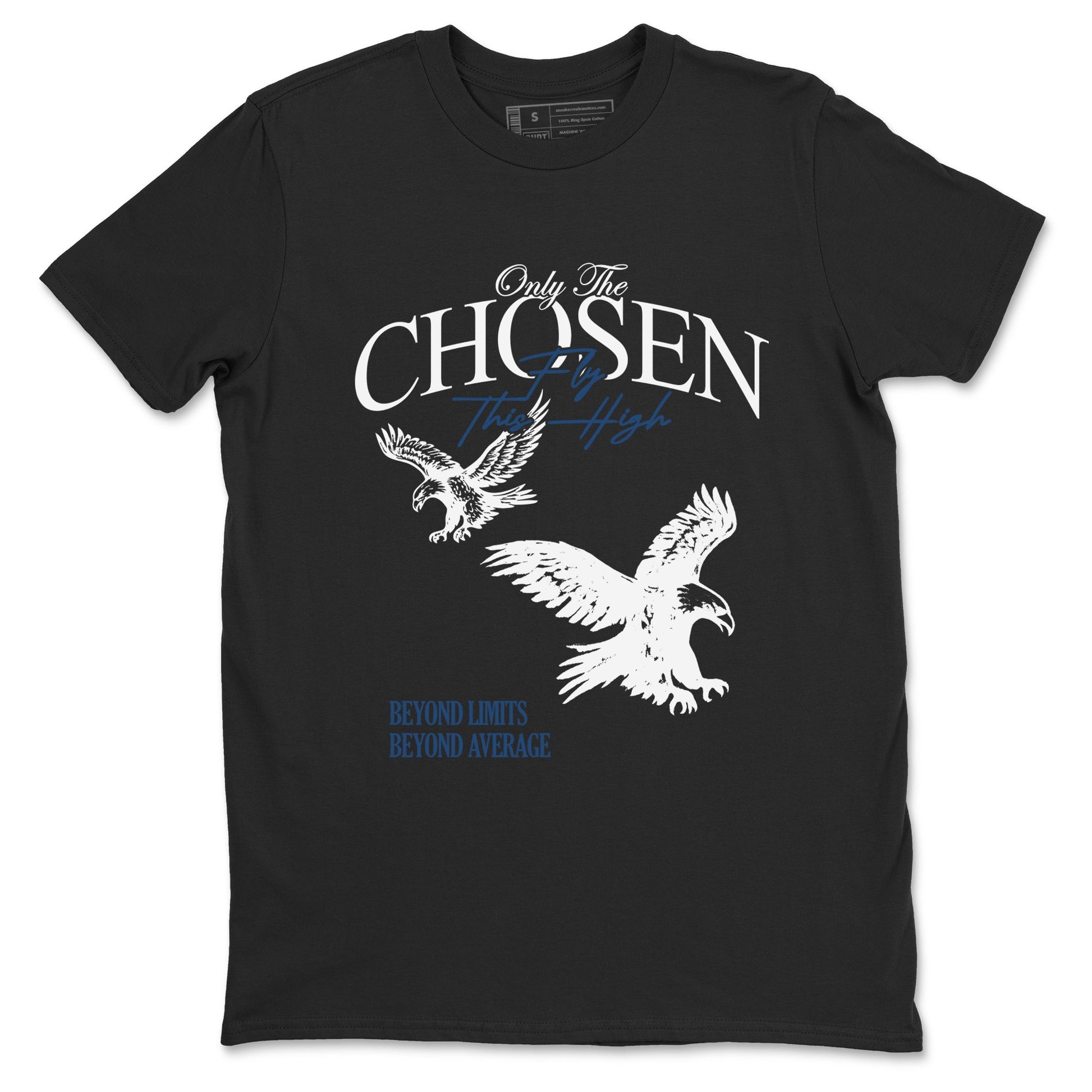 Sneaker match tees – Sneaker Tees To Match Air Jordan 12 French Blue Shoes – Only The Chosen Fly This High Tee Black 2