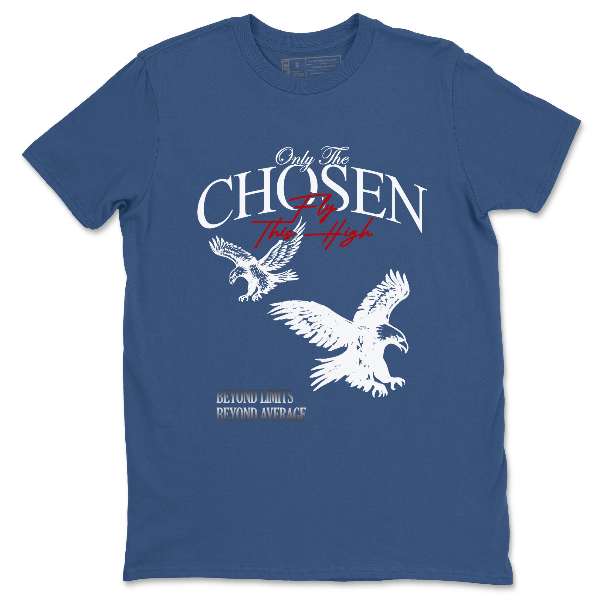 Sneaker match tees – Sneaker Tees To Match Air Jordan 12 French Blue Shoes – Only The Chosen Fly This High Tee Denim Blue 2