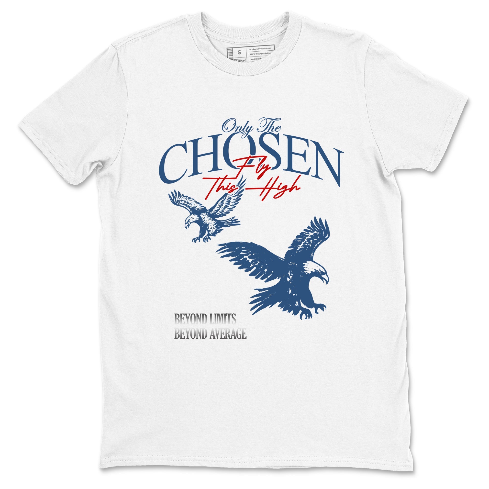 Sneaker match tees – Sneaker Tees To Match Air Jordan 12 French Blue Shoes – Only The Chosen Fly This High Tee White 2
