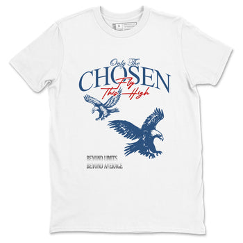 Sneaker match tees – Sneaker Tees To Match Air Jordan 12 French Blue Shoes – Only The Chosen Fly This High Tee White 2