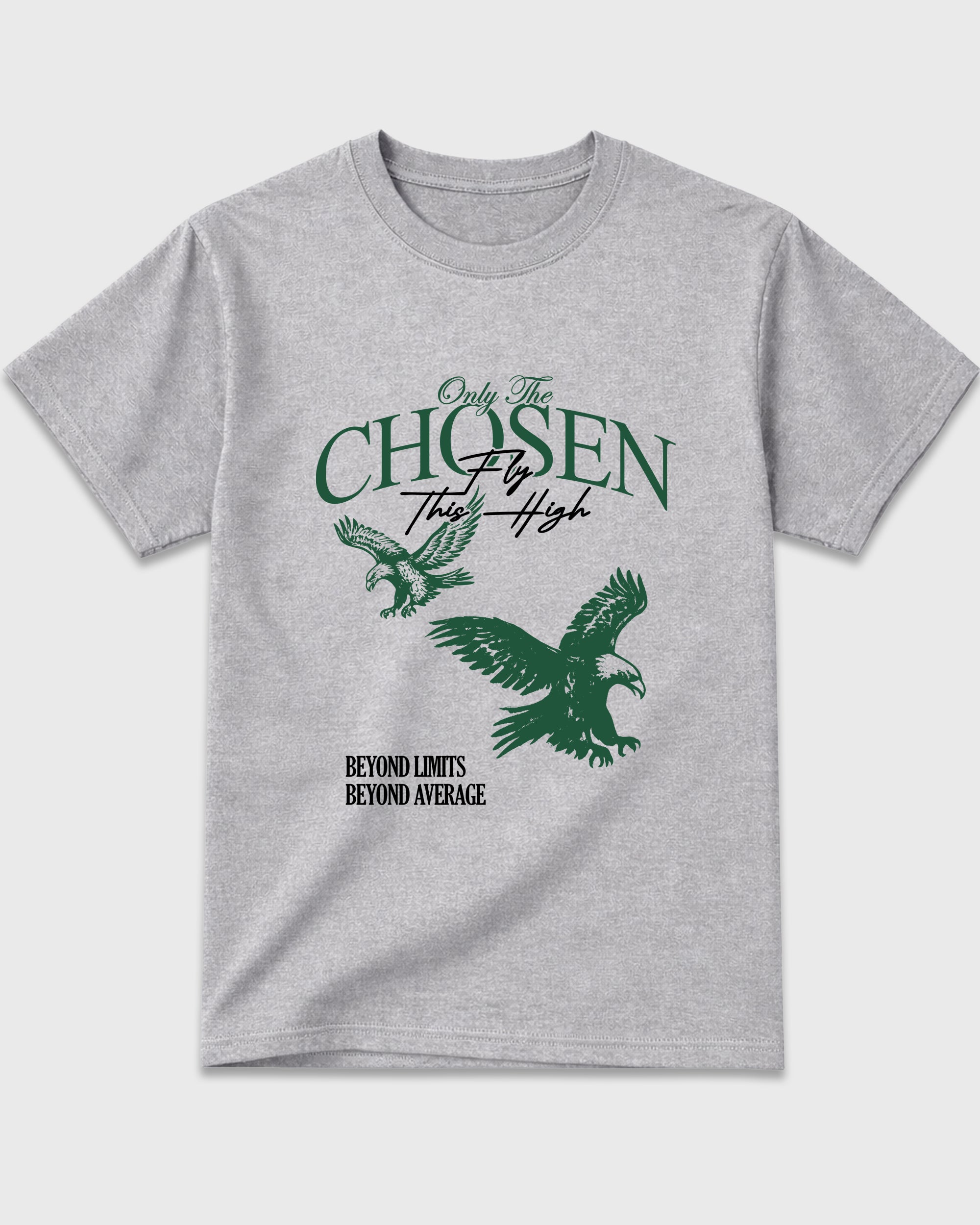 Only The Chosen Fly This High Graphic T-Shirt featuring original streetwear artwork designed to match the Air Jordan 14 Forest Green. Heather Grey 2 Graphic T-Shirt.