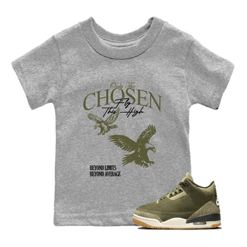 Sneaker Threads – Sneaker Threads To Match Air Jordan 3 Family Affair Shoes – Only The Chosen Fly This High Kids T-Shirt Heather Grey 1