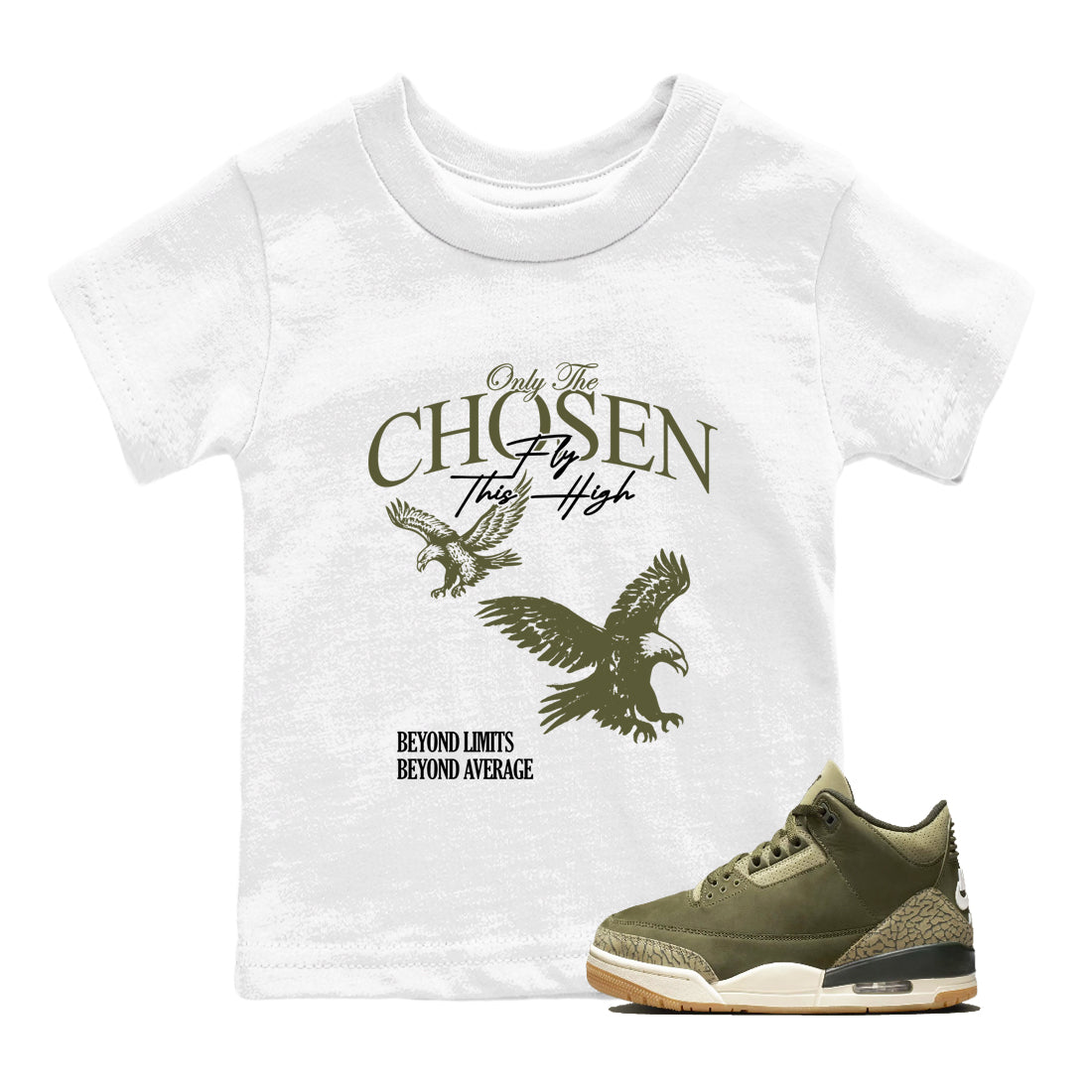 Sneaker Threads – Sneaker Threads To Match Air Jordan 3 Family Affair Shoes – Only The Chosen Fly This High Kids T-Shirt White 1