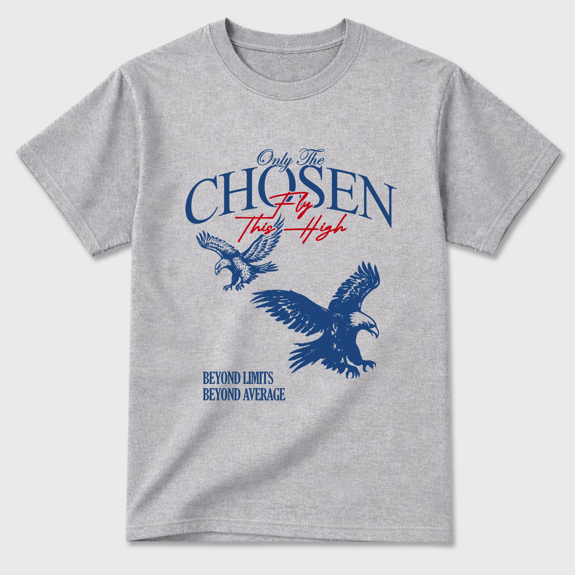Only The Chosen Fly This High Graphic T-Shirt featuring original streetwear artwork designed to match the Air Jordan 3 True Blue. Heather Grey 2 Graphic T-Shirt.