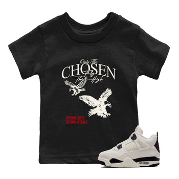 Sneaker match tees – Sneaker Tees To Match Air Jordan 4 Flight Club Shoes – Only The Chosen Fly This High Kids T-Shirt Black 1