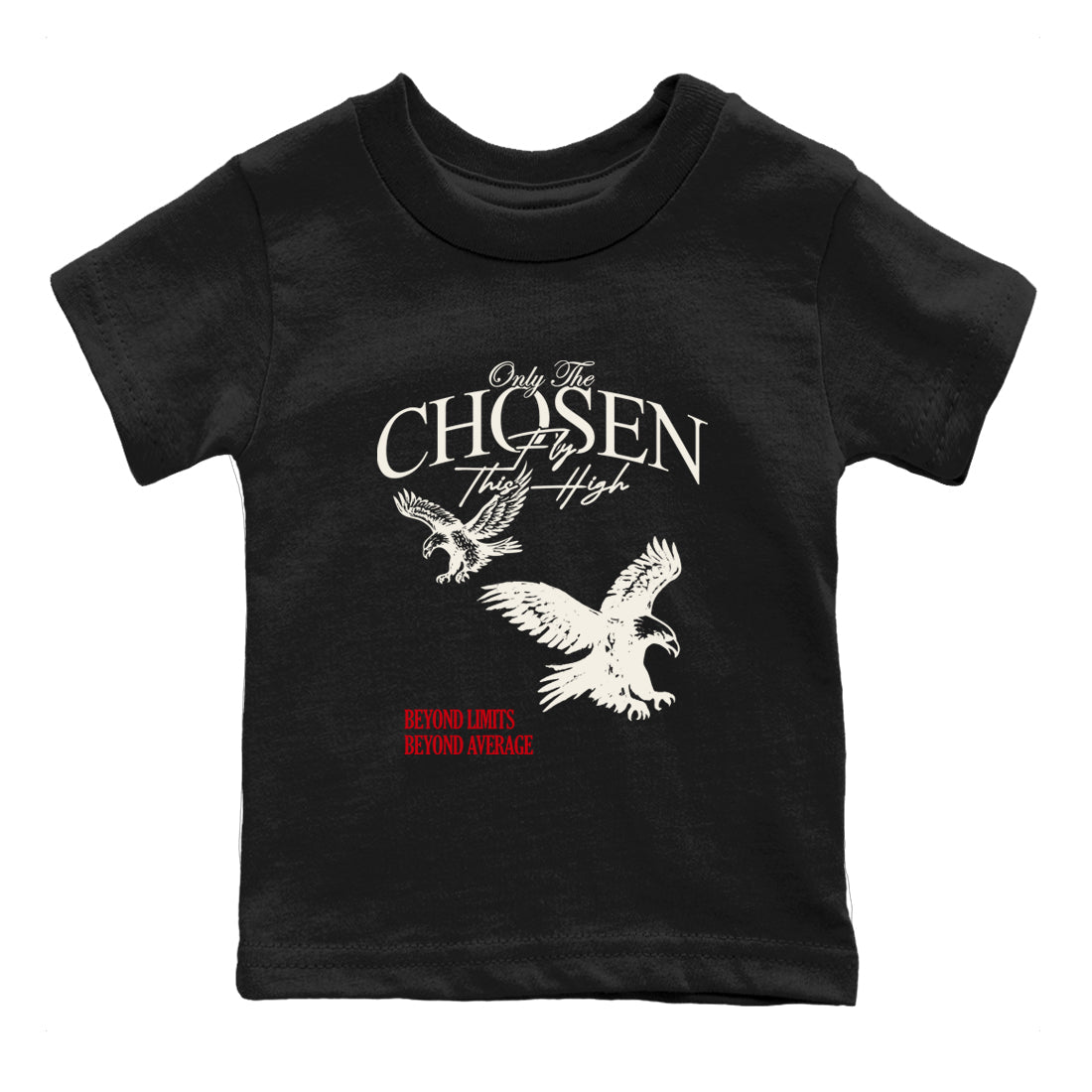 Sneaker match tees – Sneaker Tees To Match Air Jordan 4 Flight Club Shoes – Only The Chosen Fly This High Kids T-Shirt Black 2