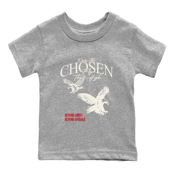 Sneaker match tees – Sneaker Tees To Match Air Jordan 4 Flight Club Shoes – Only The Chosen Fly This High Kids T-Shirt Heather Grey 2