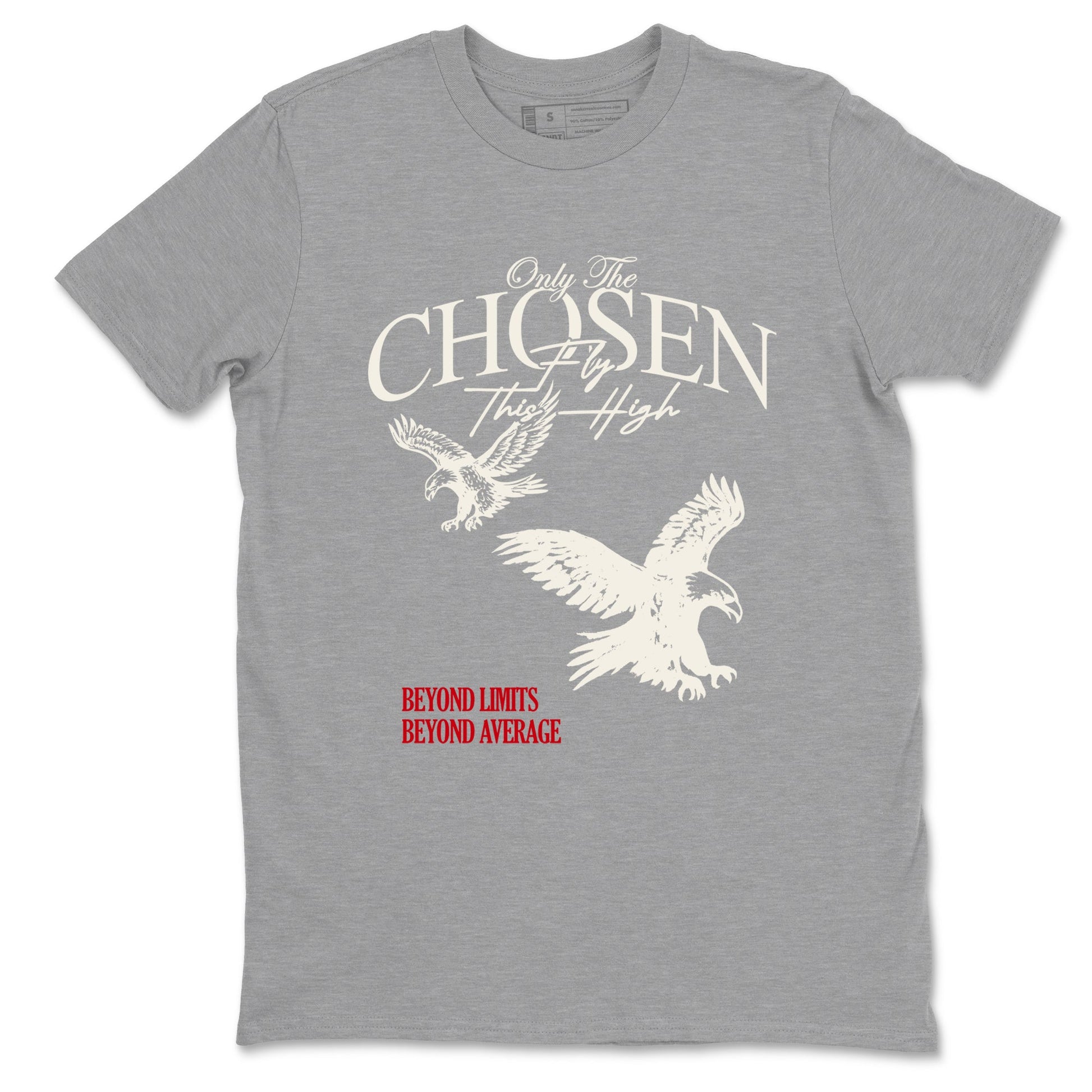 Sneaker match tees – Sneaker Tees To Match Air Jordan 4 Flight Club Shoes – Only The Chosen Fly This High Tee Heather Grey 2