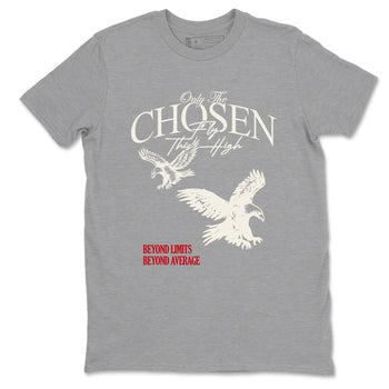 Sneaker match tees – Sneaker Tees To Match Air Jordan 4 Flight Club Shoes – Only The Chosen Fly This High Tee Heather Grey 2
