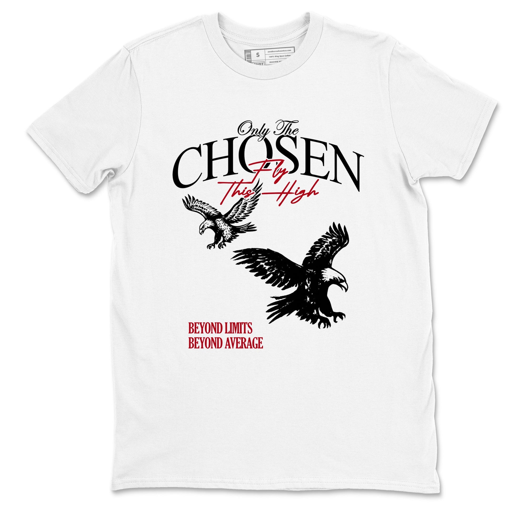 Sneaker match tees – Sneaker Tees To Match Air Jordan 4 Flight Club Shoes – Only The Chosen Fly This High Tee White 2
