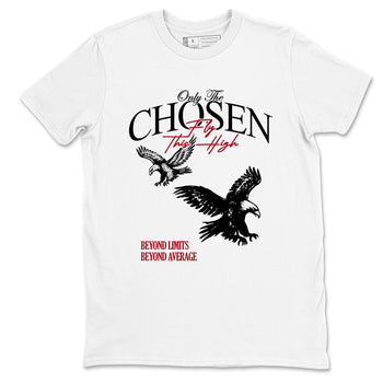 Sneaker match tees – Sneaker Tees To Match Air Jordan 4 Flight Club Shoes – Only The Chosen Fly This High Tee White 2