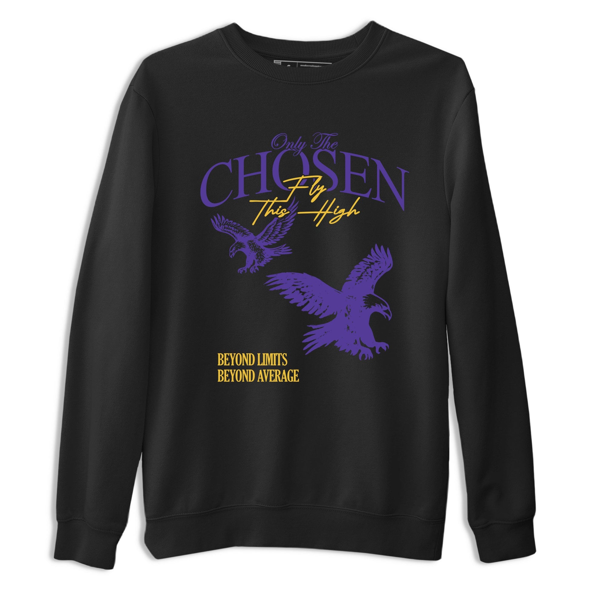 Sneaker match tees – Sneaker Tees To Match Air Jordan 4 Lakeshow Shoes – Only The Chosen Fly This High Tee Black 2