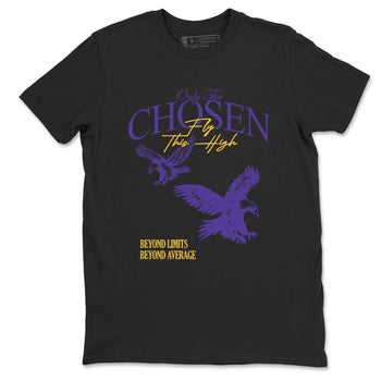 Sneaker match tees – Sneaker Tees To Match Air Jordan 4 Lakeshow Shoes – Only The Chosen Fly This High Tee Black 2