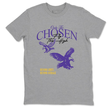 Sneaker match tees – Sneaker Tees To Match Air Jordan 4 Lakeshow Shoes – Only The Chosen Fly This High Tee Heather Grey 2