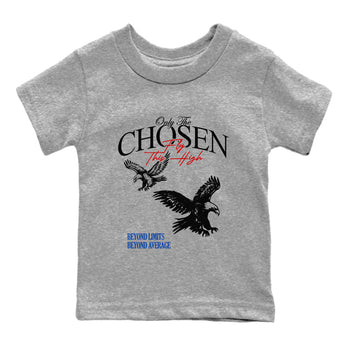 Sneaker match tees – Sneaker Tees To Match Jordan 4 Retro Rare Air Shoes – Only The Chosen Fly This High Kids T-Shirt Heather Grey 2