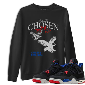 Sneaker match tees – Sneaker Tees To Match Jordan 4 Retro Rare Air Shoes – Only The Chosen Fly This High Tee Black 1