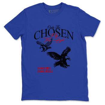 Sneaker match tees – Sneaker Tees To Match Jordan 4 Retro Rare Air Shoes – Only The Chosen Fly This High Tee Royal Blue 2