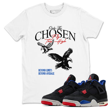 Sneaker match tees – Sneaker Tees To Match Jordan 4 Retro Rare Air Shoes – Only The Chosen Fly This High Tee White 1