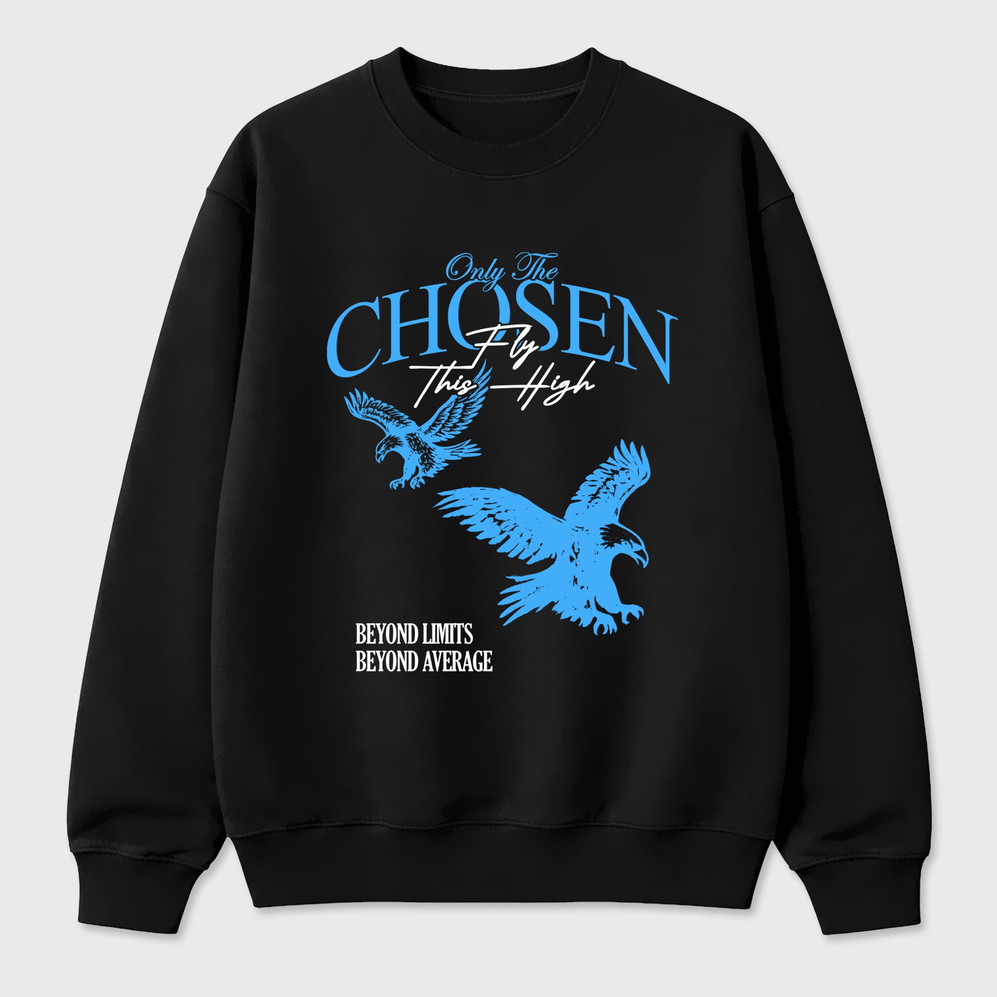 Only The Chosen Fly This High Graphic T-Shirt sneaker match tee designed for the Air Jordan 5 Black Carolina, featuring coordinated color options for a perfect streetwear match. Black 2 shirt.